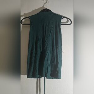Dark Green Sleeveless Top